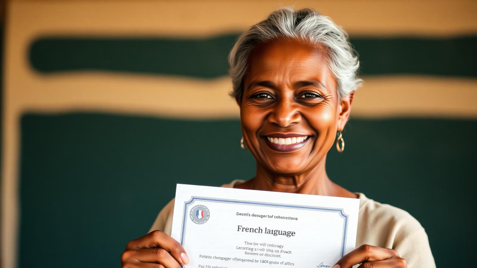 Apprenante diplômée du DELF